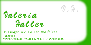 valeria haller business card